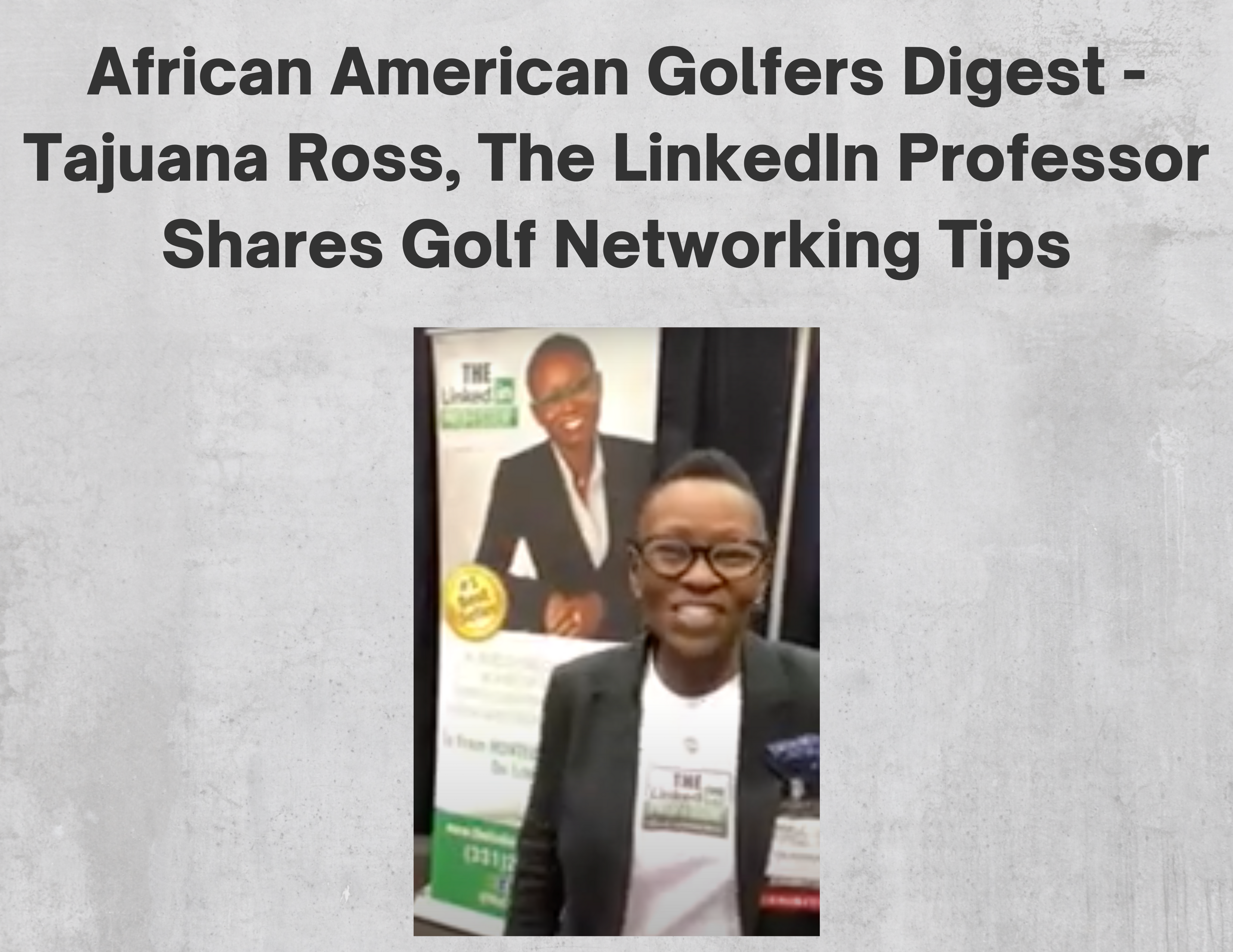 Dr. Tajuana Featured in African American Golfers Digest